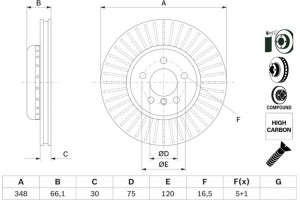 Bosch Δισκόπλακα - 0 986 479 E16