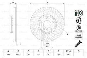 Bosch Δισκόπλακα - 0 986 479 E18