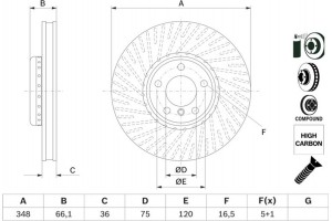 Bosch Δισκόπλακα - 0 986 479 E19