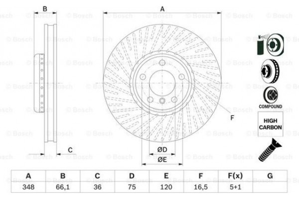 Bosch Δισκόπλακα - 0 986 479 E19