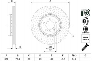 Bosch Δισκόπλακα - 0 986 479 E21