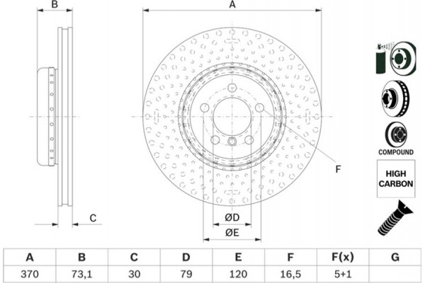 Bosch Δισκόπλακα - 0 986 479 E21