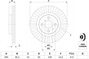 Bosch Δισκόπλακα - 0 986 479 E37