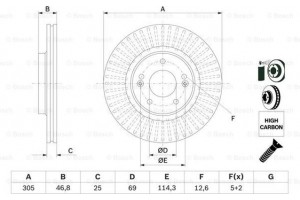 Bosch Δισκόπλακα - 0 986 479 E42