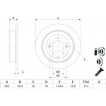 Bosch Δισκόπλακα - 0 986 479 E43 Bosch Δισκόπλακα - 0 986 479 E43