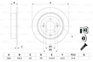 Bosch Δισκόπλακα - 0 986 479 E43
