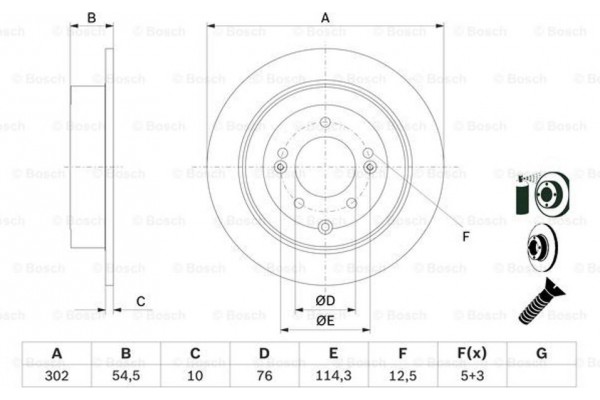 Bosch Δισκόπλακα - 0 986 479 E43