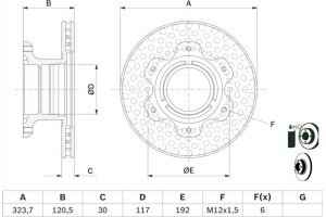 Bosch Δισκόπλακα - 0 986 479 E48