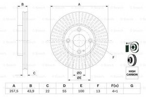 Bosch Δισκόπλακα - 0 986 479 E56