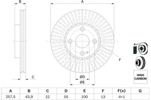 Bosch Δισκόπλακα - 0 986 479 E56