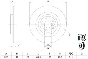 Bosch Δισκόπλακα - 0 986 479 E61