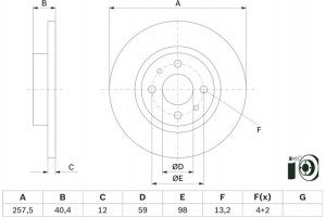 Bosch Δισκόπλακα - 0 986 479 E65