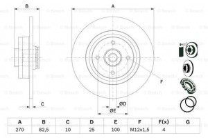 Bosch Δισκόπλακα - 0 986 479 E71