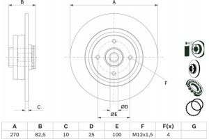 Bosch Δισκόπλακα - 0 986 479 E71