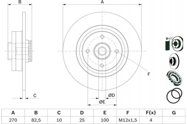 Bosch Δισκόπλακα - 0 986 479 E71