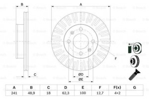 Bosch Δισκόπλακα - 0 986 479 E73