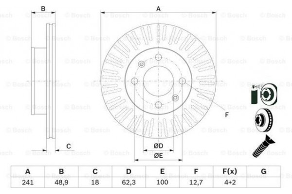 Bosch Δισκόπλακα - 0 986 479 E73