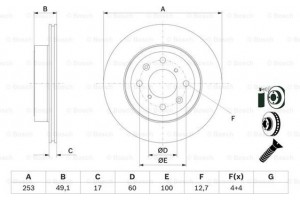 Bosch Δισκόπλακα - 0 986 479 E75