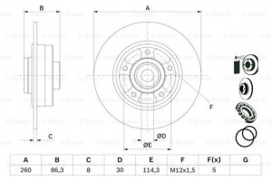 Bosch Δισκόπλακα - 0 986 479 E78