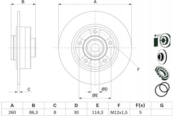 Bosch Δισκόπλακα - 0 986 479 E78