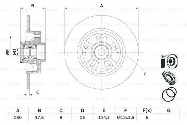 Bosch Δισκόπλακα - 0 986 479 E79