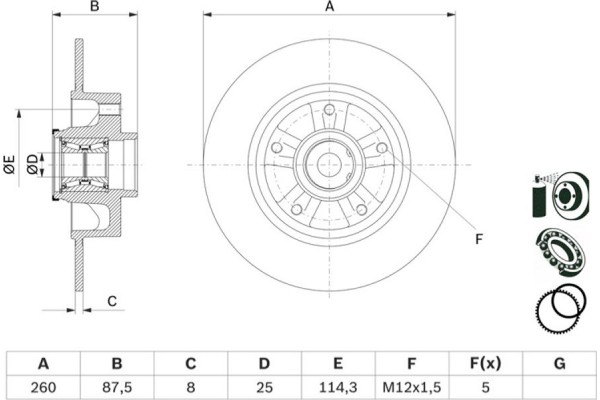 Bosch Δισκόπλακα - 0 986 479 E79