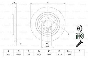 Bosch Δισκόπλακα - 0 986 479 E85