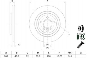 Bosch Δισκόπλακα - 0 986 479 E85
