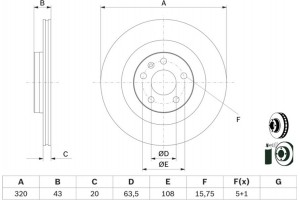 Bosch Δισκόπλακα - 0 986 479 E87