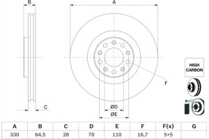 Bosch Δισκόπλακα - 0 986 479 E88