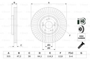 Bosch Δισκόπλακα - 0 986 479 F12