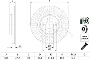 Bosch Δισκόπλακα - 0 986 479 F12