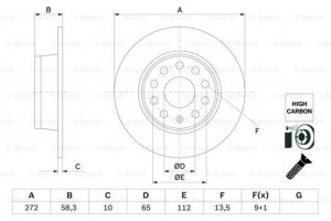 Bosch Δισκόπλακα - 0 986 479 F23