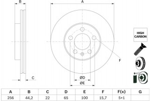 Bosch Δισκόπλακα - 0 986 479 F32