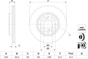Bosch Δισκόπλακα - 0 986 479 F37