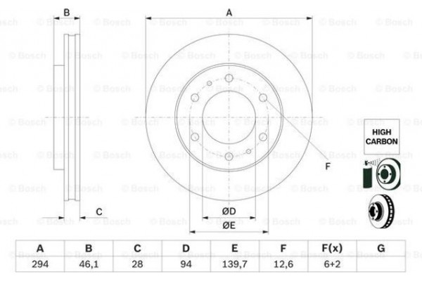 Bosch Δισκόπλακα - 0 986 479 F45