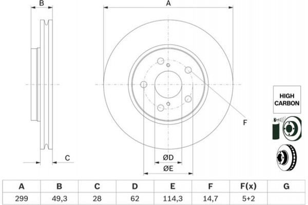 Bosch Δισκόπλακα - 0 986 479 F49