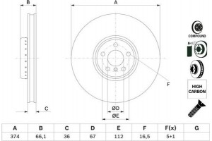 Bosch Δισκόπλακα - 0 986 479 F54
