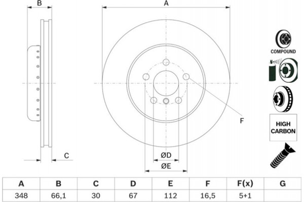 Bosch Δισκόπλακα - 0 986 479 F57