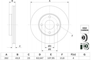 Bosch Δισκόπλακα - 0 986 479 F70