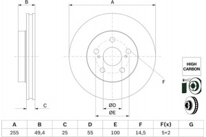 Bosch Δισκόπλακα - 0 986 479 F72