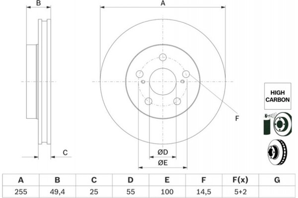 Bosch Δισκόπλακα - 0 986 479 F72