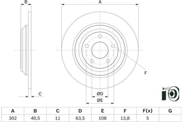 Bosch Δισκόπλακα - 0 986 479 F79