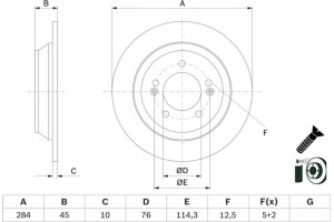 Bosch Δισκόπλακα - 0 986 479 G28
