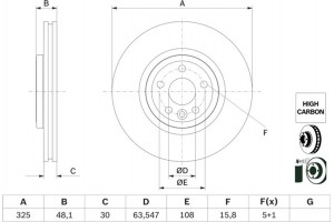 Bosch Δισκόπλακα - 0 986 479 G32