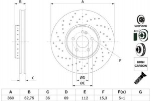 Bosch Δισκόπλακα - 0 986 479 G38