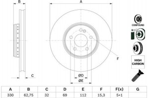 Bosch Δισκόπλακα - 0 986 479 G43