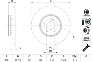 Bosch Δισκόπλακα - 0 986 479 G43