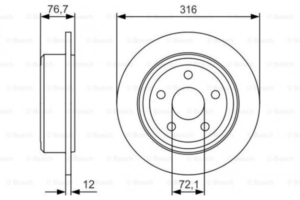 Bosch Δισκόπλακα - 0 986 479 R08