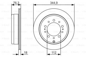 Bosch Δισκόπλακα - 0 986 479 R32